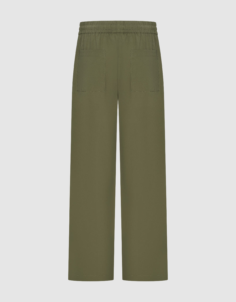 Drawstring Waist Wide-Leg Pants