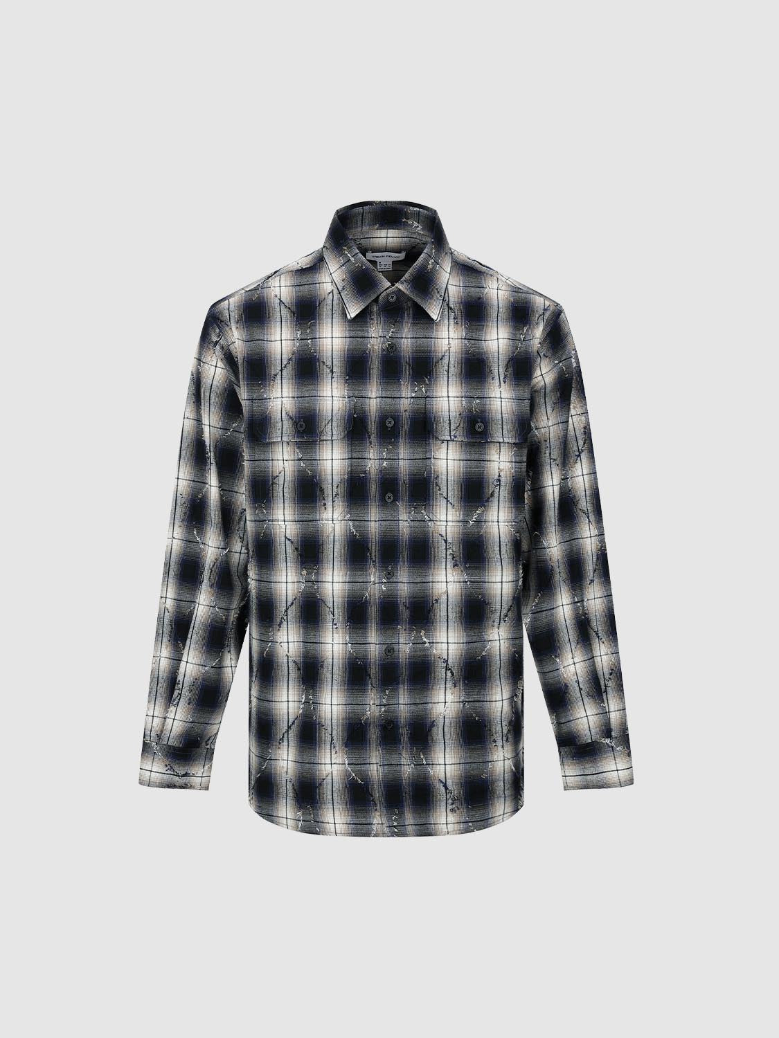 Flap Pockets Check Shirts