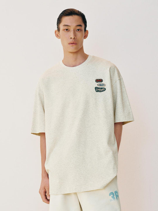 Oversized Embroidered Patch Cotton T-shirt