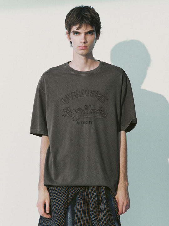 Oversized Graphic Print Crew Neck Cotton T-shirt