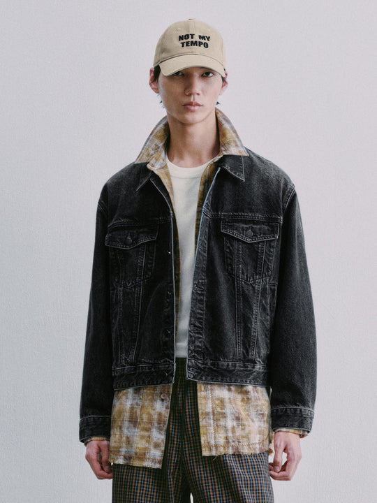 Faded Wash Cotton Long Sleeve Denim Jacket