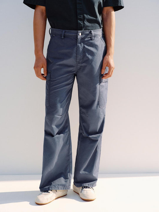 Relaxed Cargo Pocket Cotton Pants
