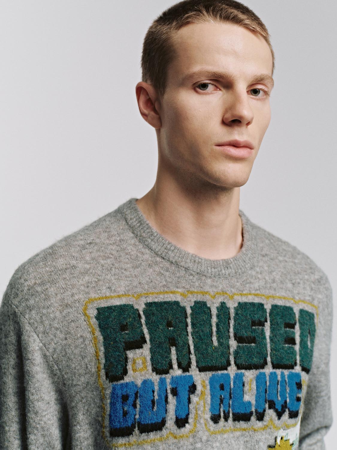 Print Long Sleeve Knitted T-Shirts