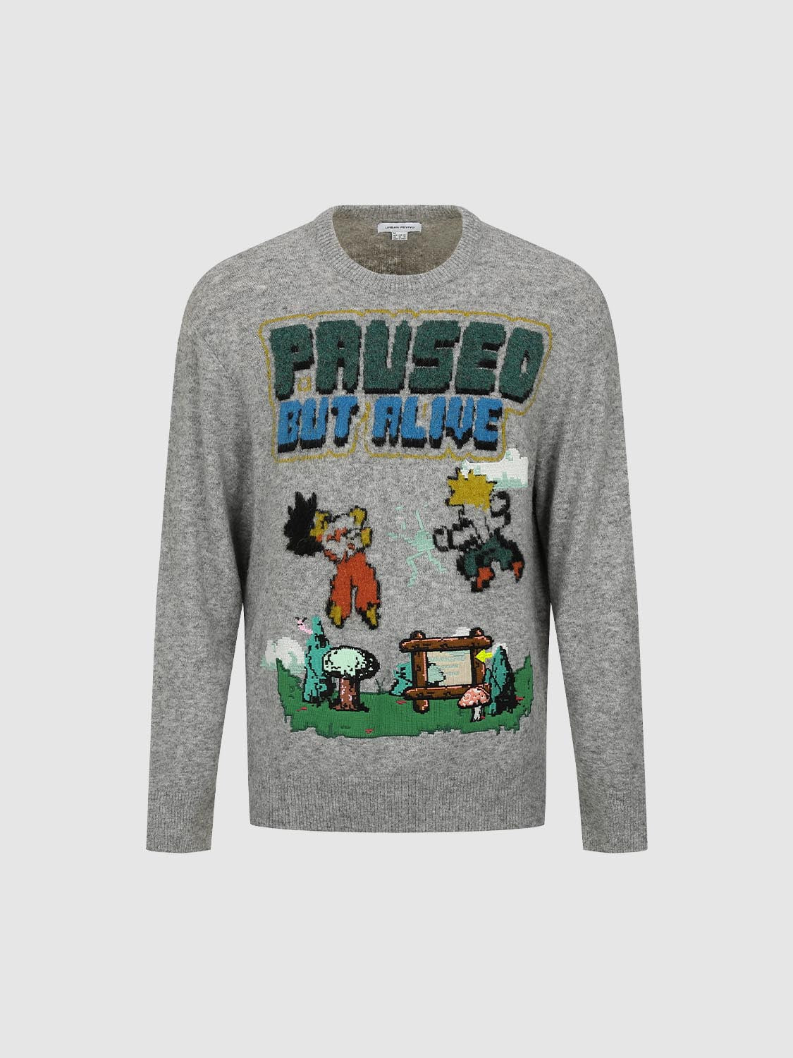 Print Long Sleeve Knitted T-Shirts