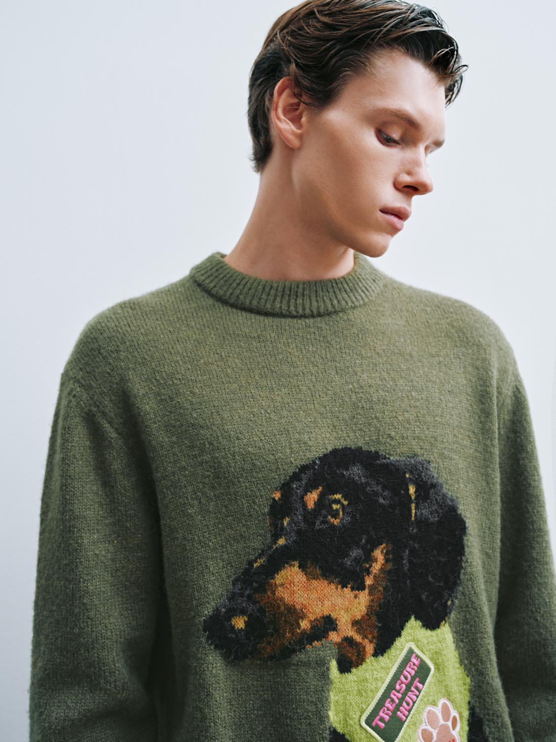 Embroidered Long Sleeve Knitted T-Shirts