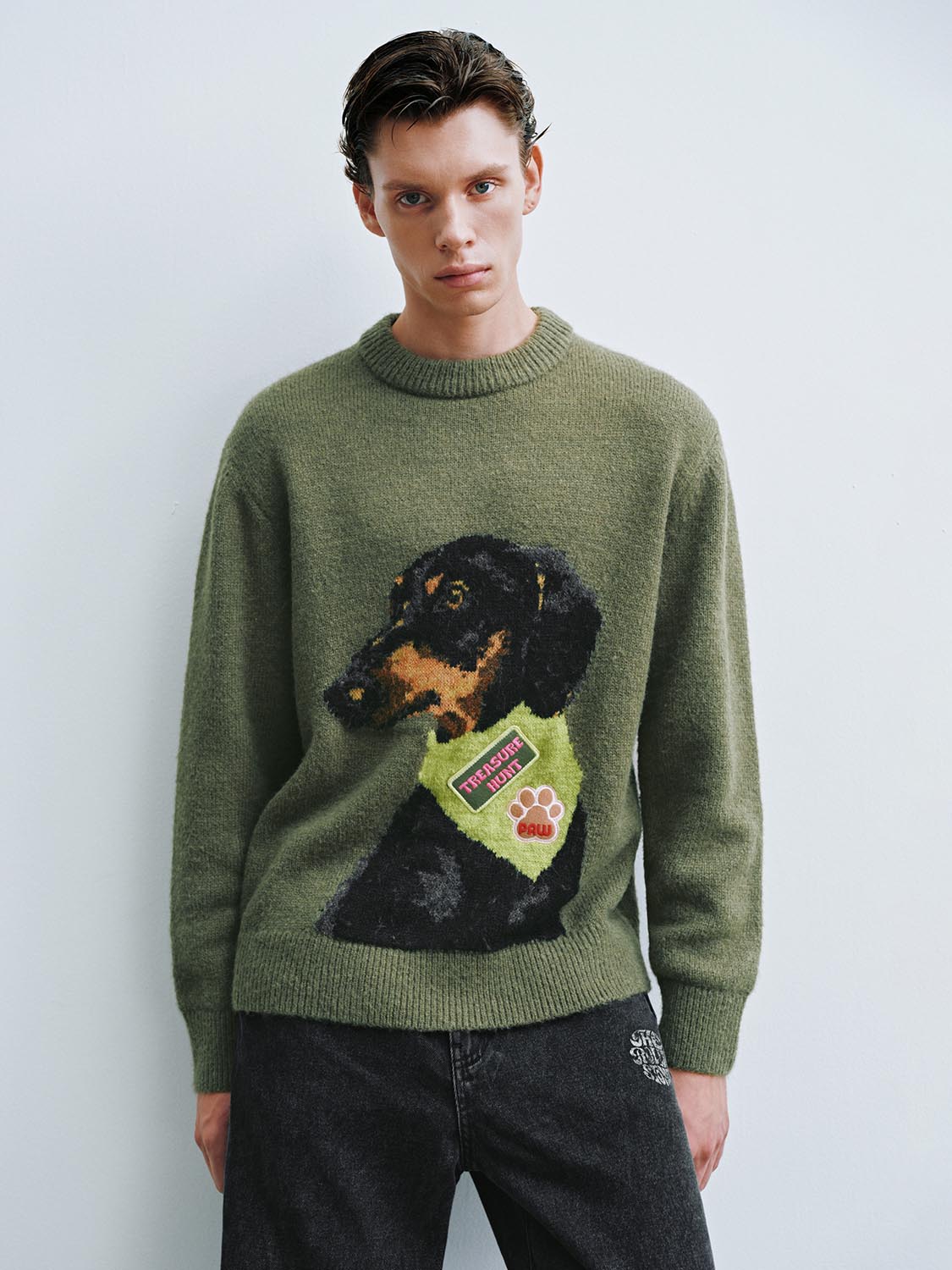 Embroidered Long Sleeve Knitted T-Shirts