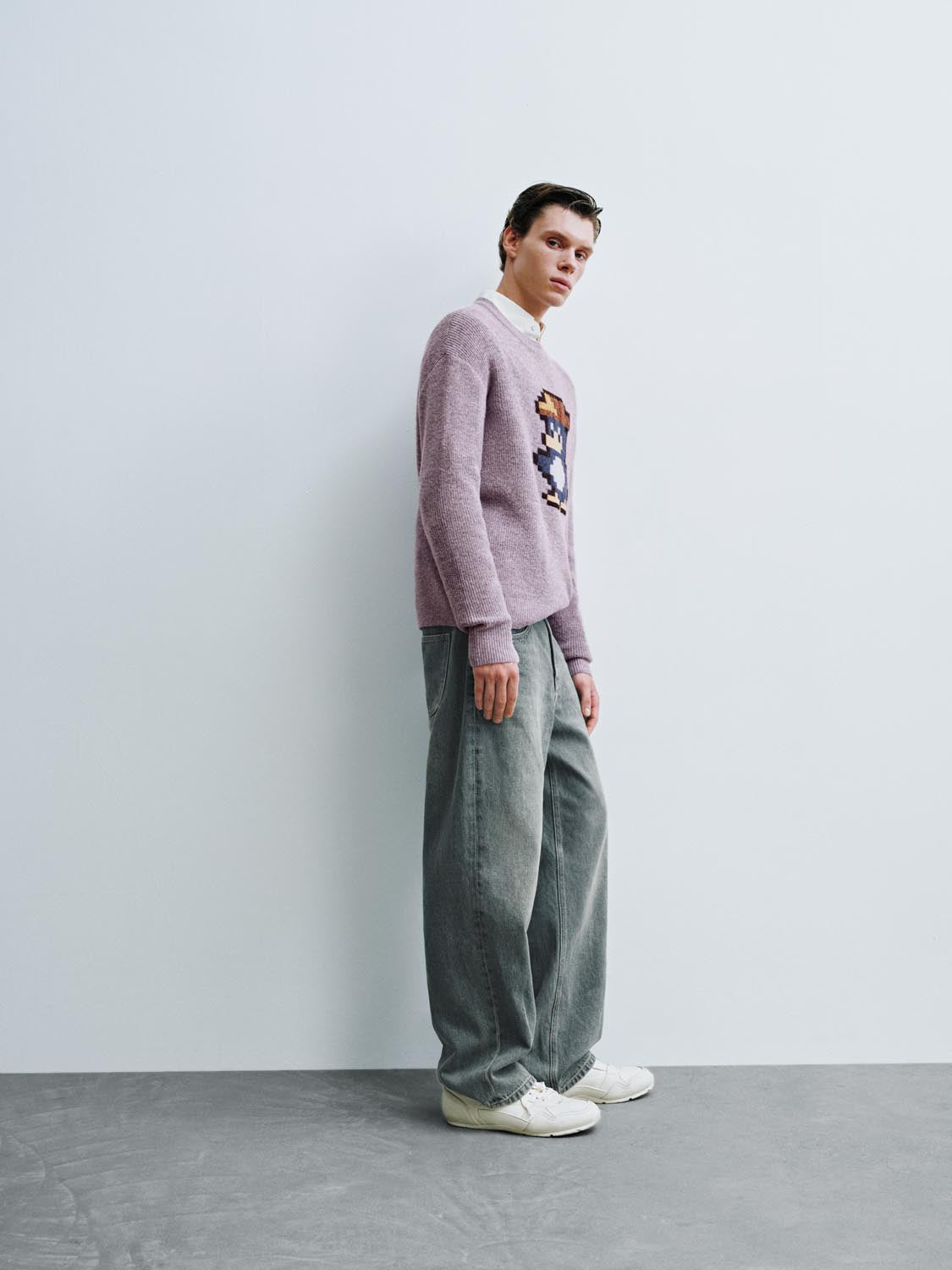 Print Long Sleeve Knitted T-Shirts