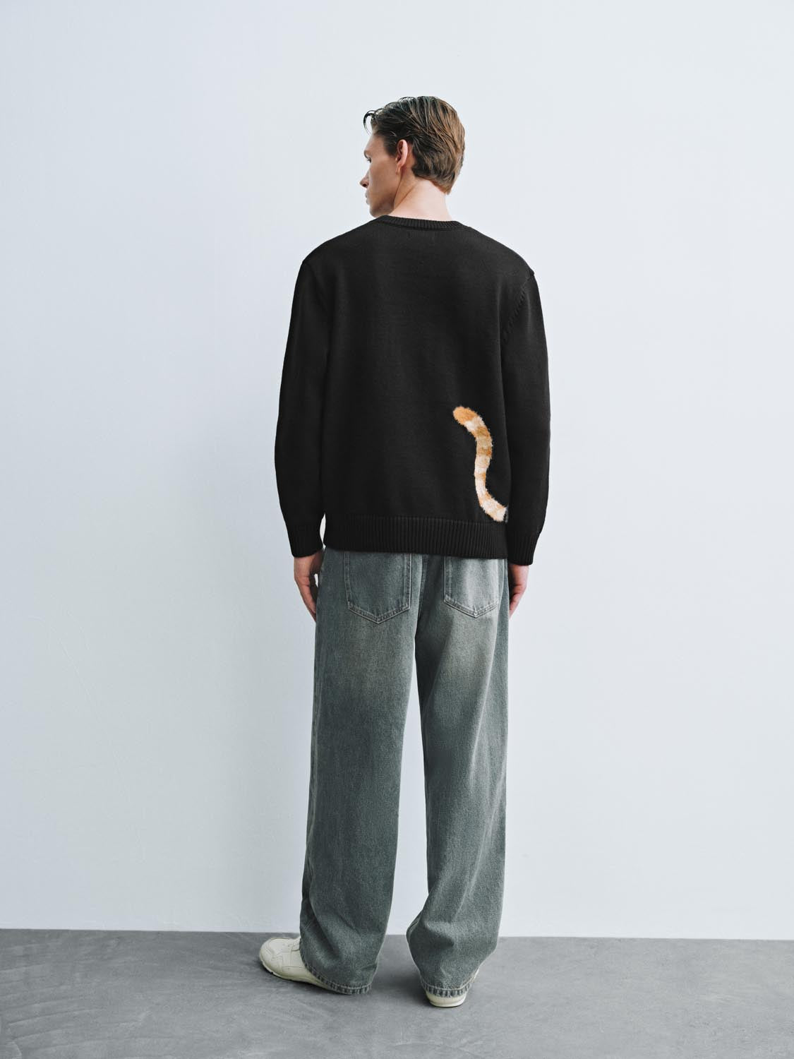 Intarsia Long Sleeve Knitted T-Shirts