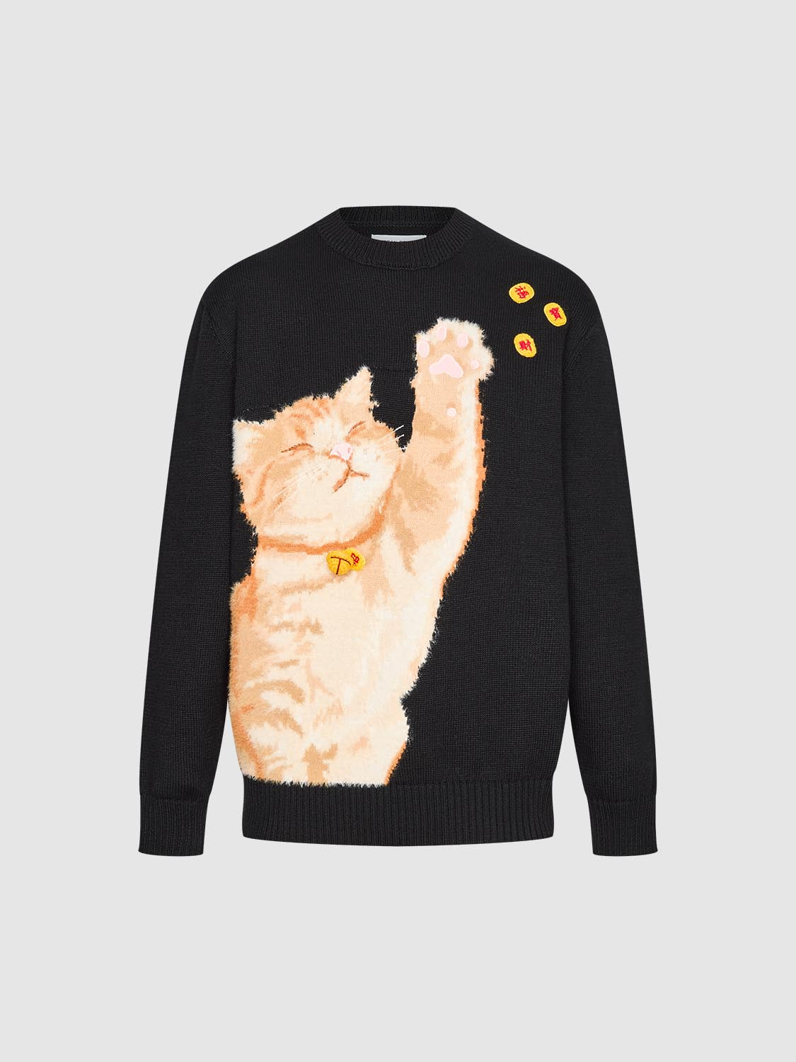 Intarsia Long Sleeve Knitted T-Shirts