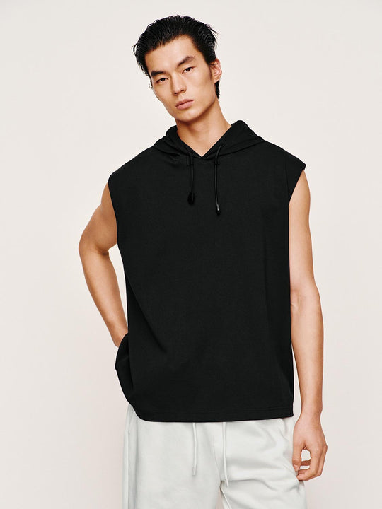 Cotton-Jersey Hooded Tank Tops