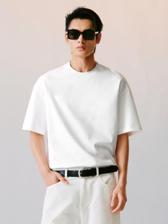 Oversized Boxy Cotton Crew Neck Relaxed T-shirt