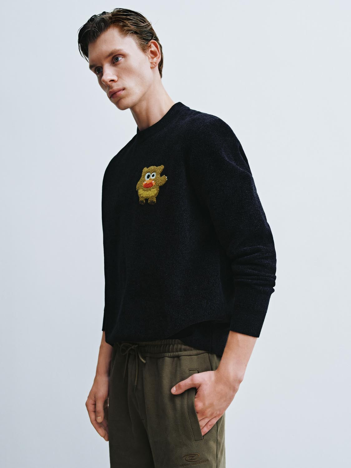 Graphic Long Sleeve Knitted T-Shirts