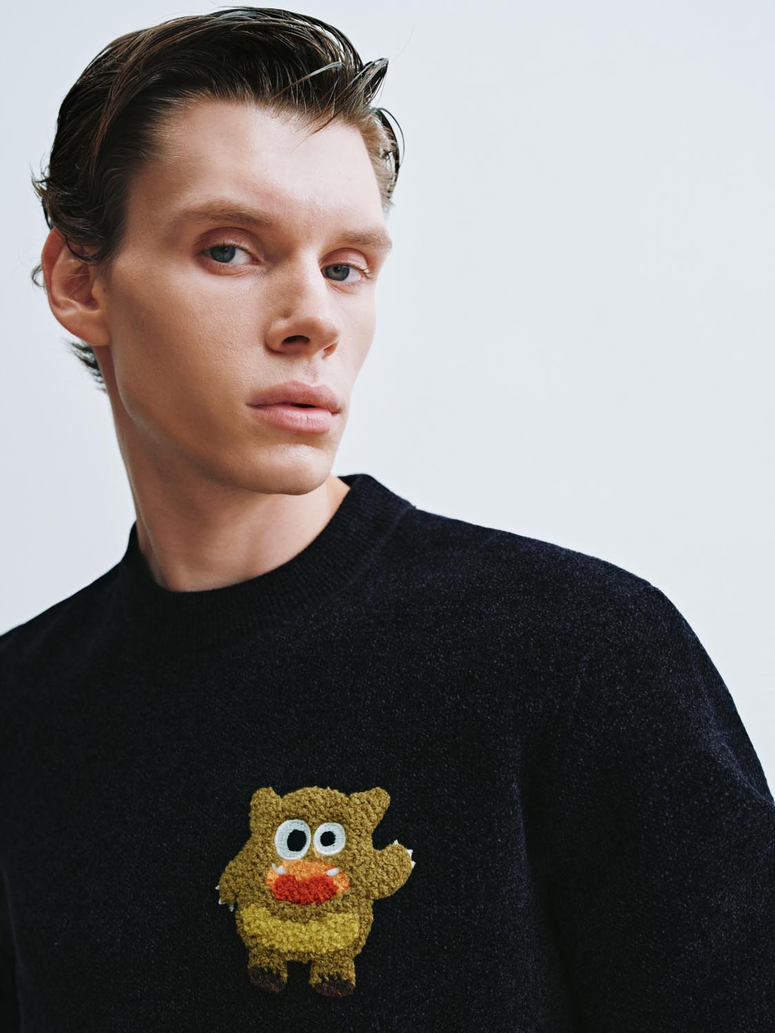 Graphic Long Sleeve Knitted T-Shirts