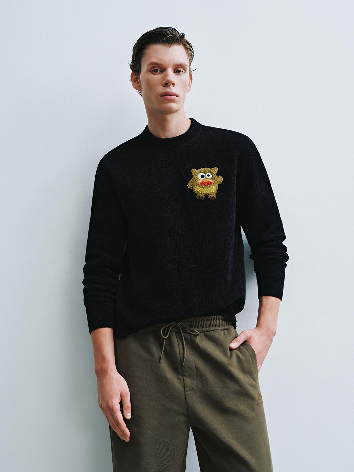 Graphic Long Sleeve Knitted T-Shirts