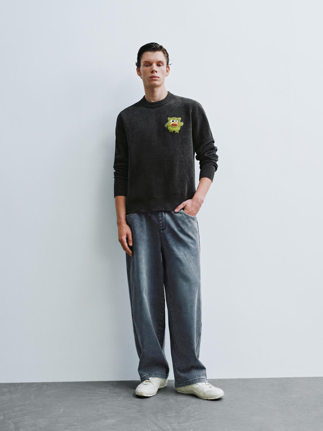 Graphic Long Sleeve Knitted T-Shirts