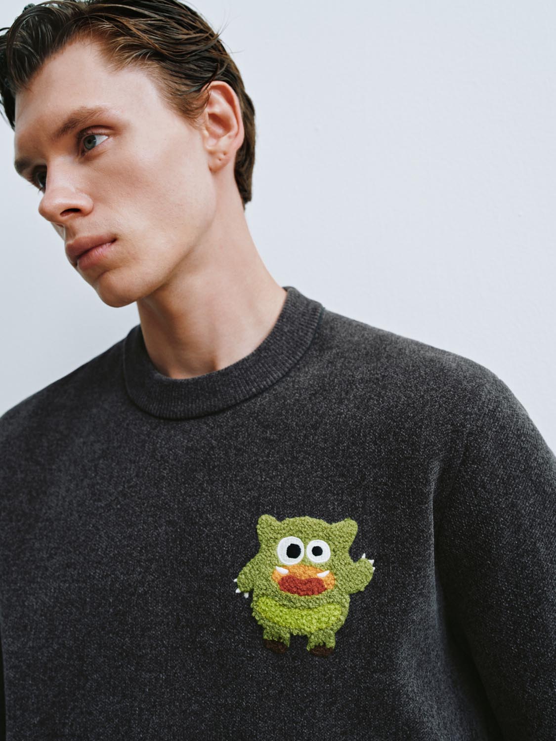 Graphic Long Sleeve Knitted T-Shirts