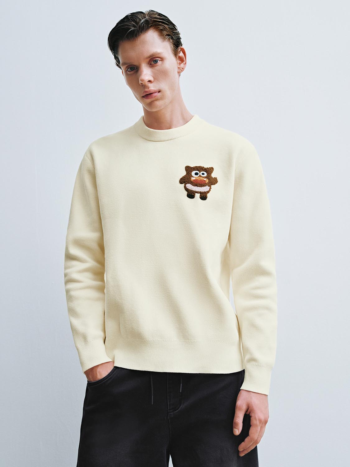 Graphic Long Sleeve Knitted T-Shirts