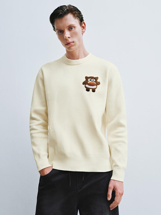 Graphic Long Sleeve Knitted T-Shirts