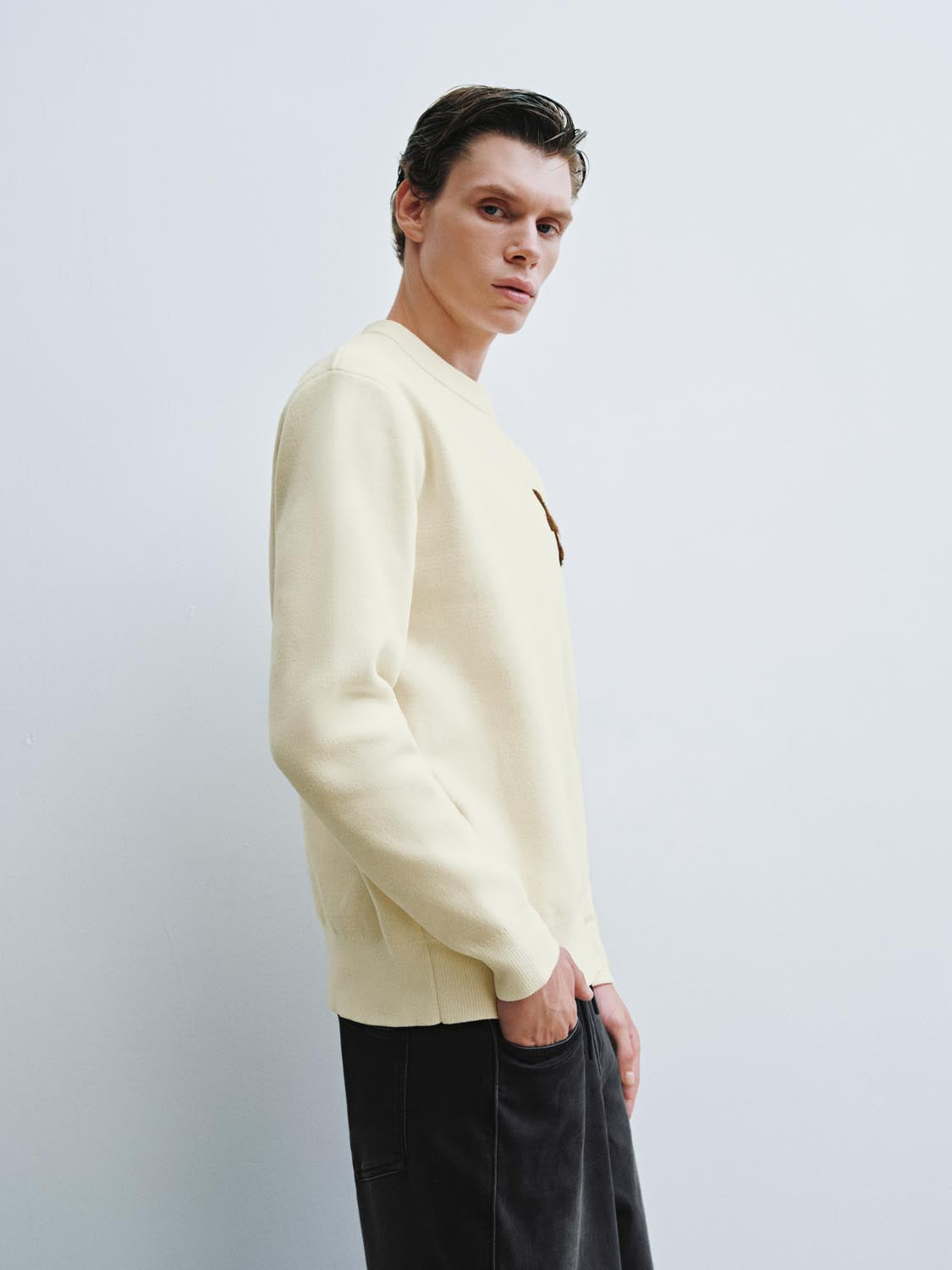 Graphic Long Sleeve Knitted T-Shirts