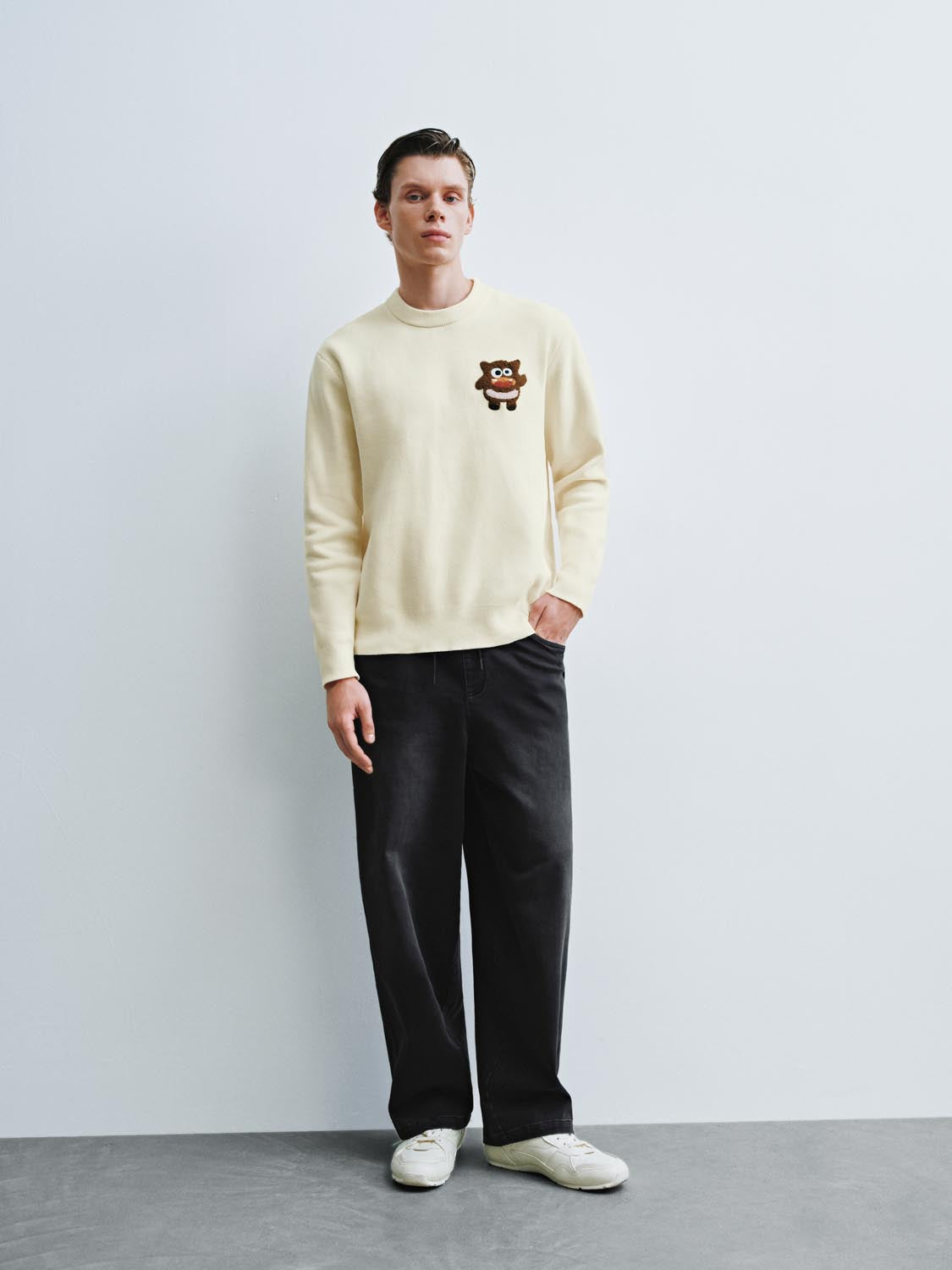 Graphic Long Sleeve Knitted T-Shirts