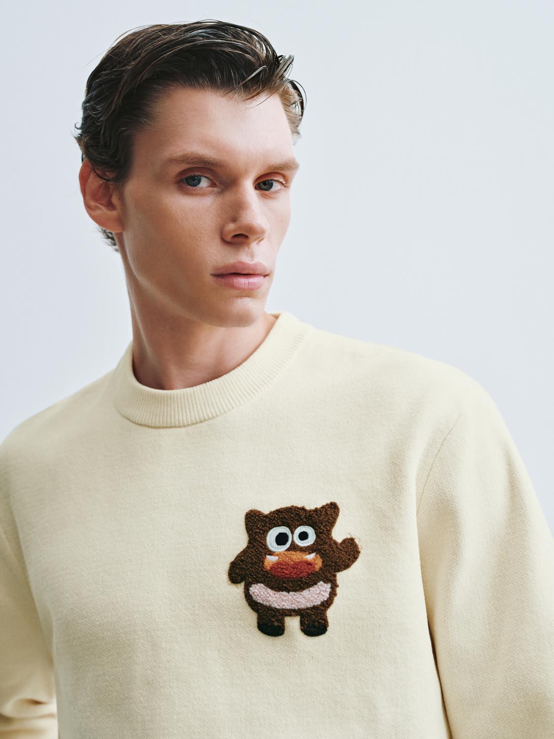 Graphic Long Sleeve Knitted T-Shirts