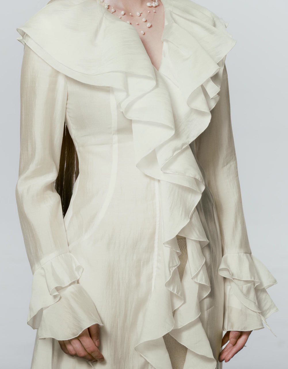 Ruffle Lapel Shirt