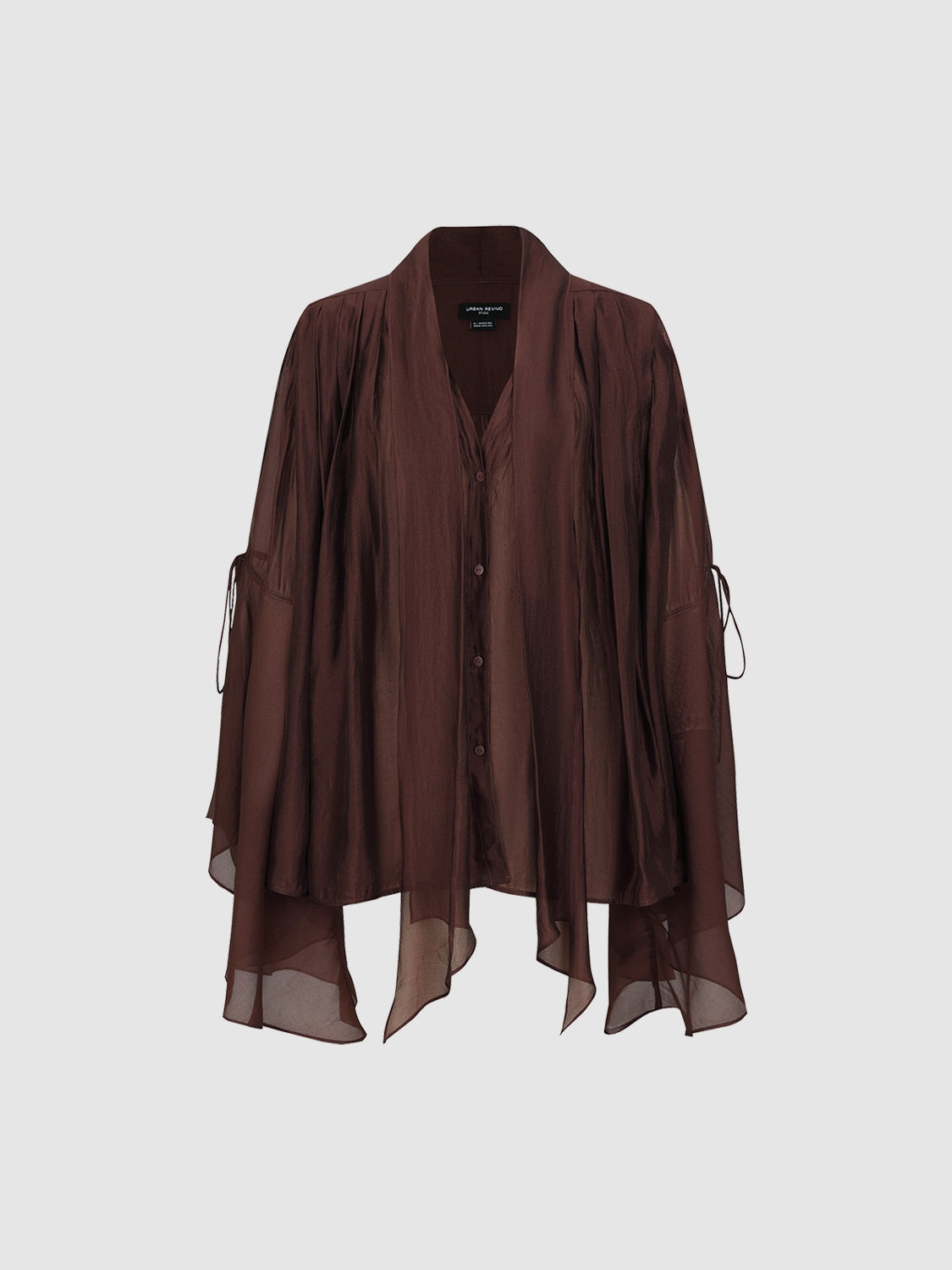 Ruffle Hem Oversized Shirts