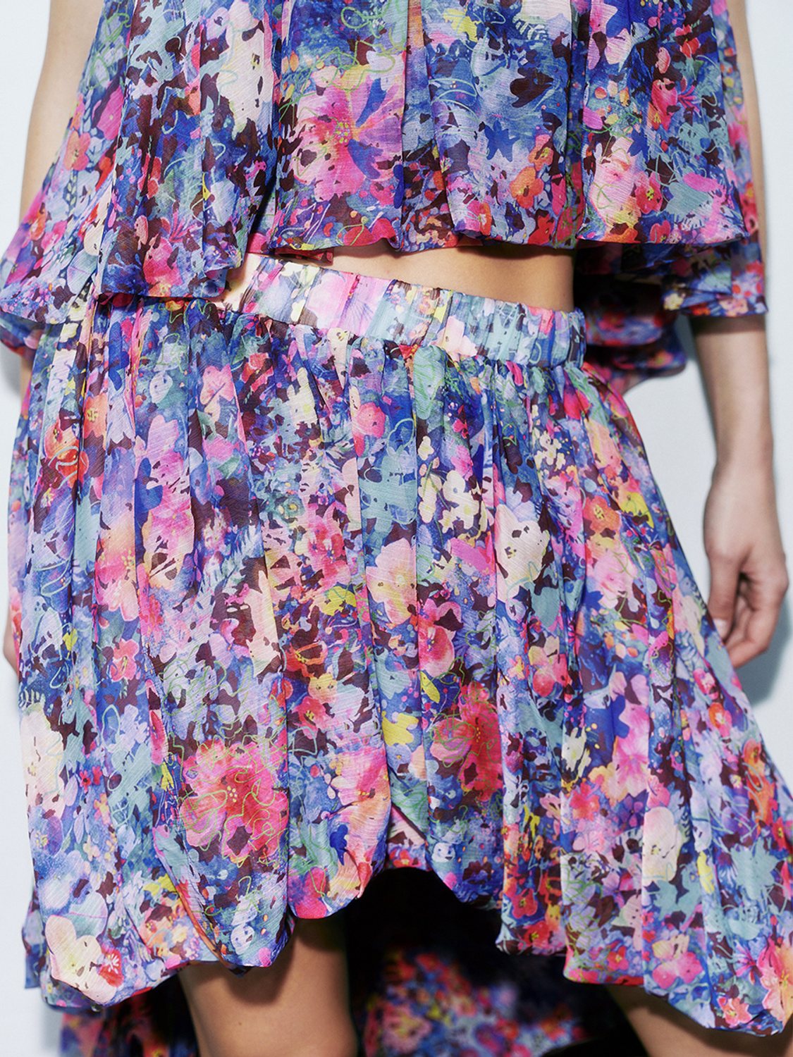 Floral Draped Skirts