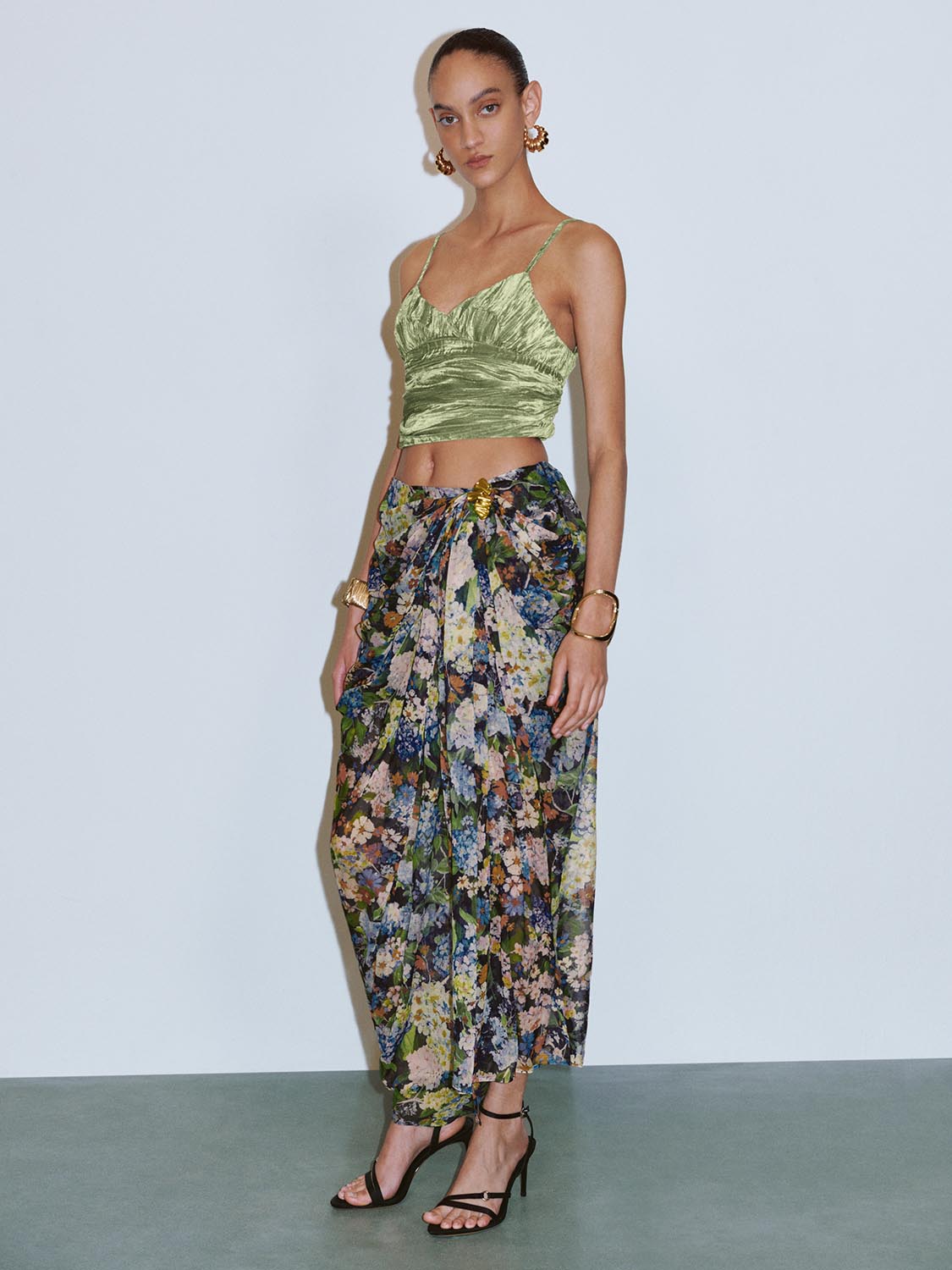Floral Draped Skirts
