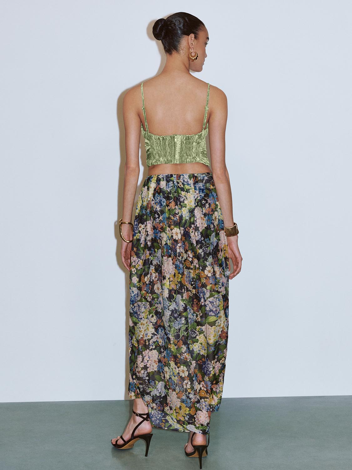 Floral Draped Skirts