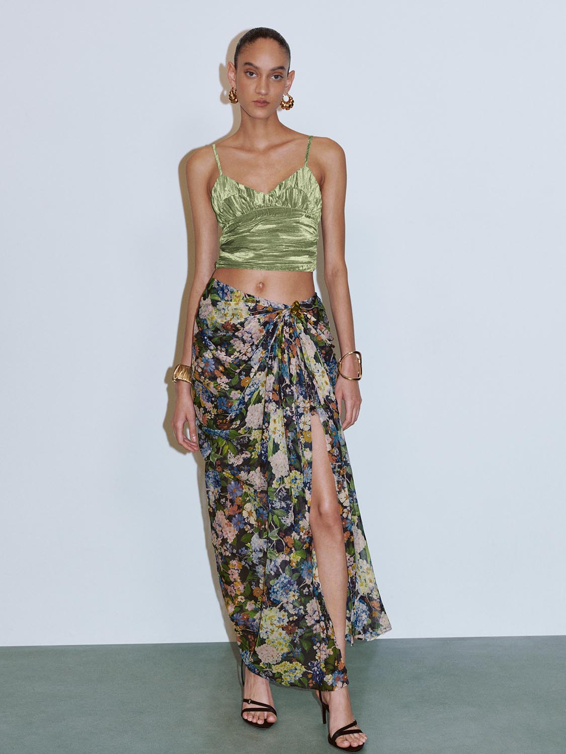 Floral Draped Skirts
