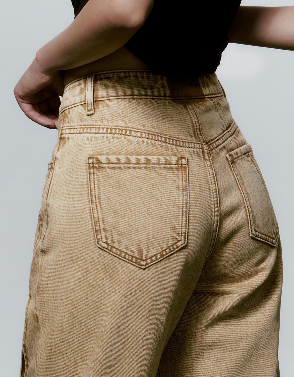 Split Hem Straight Jeans