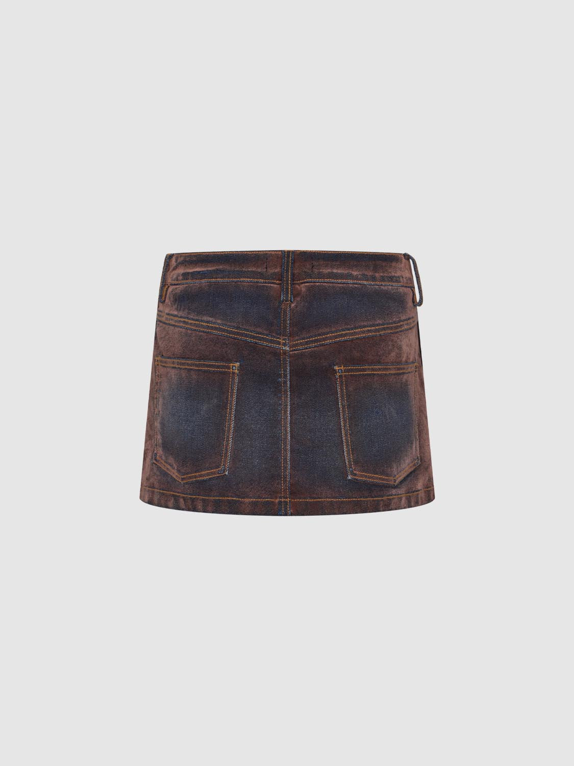 Drapey Denim Wrap Mini Skirts