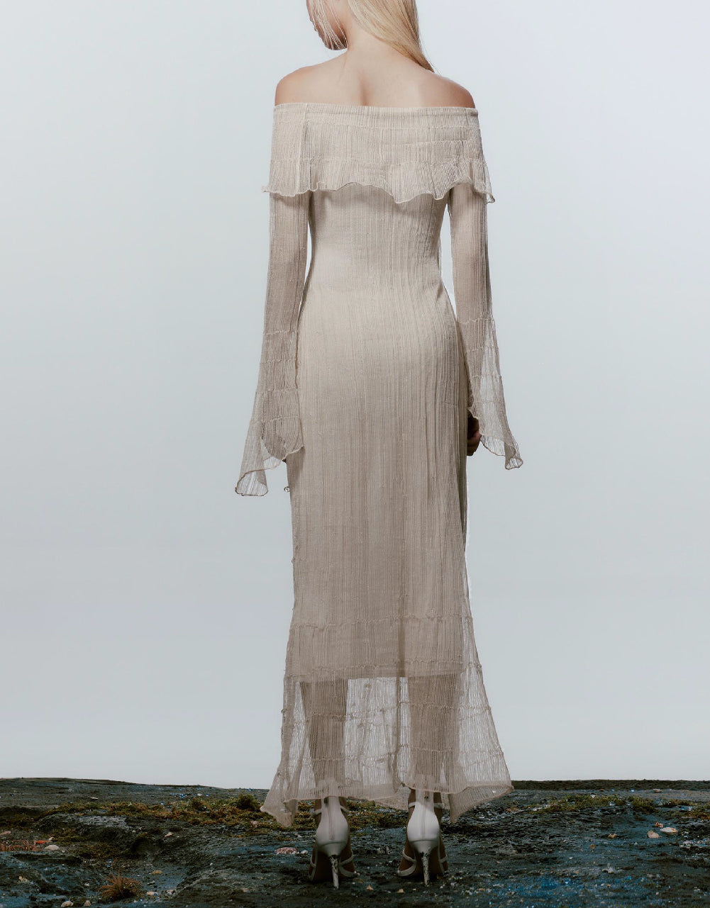 Off-Shoulder Knitted Dress