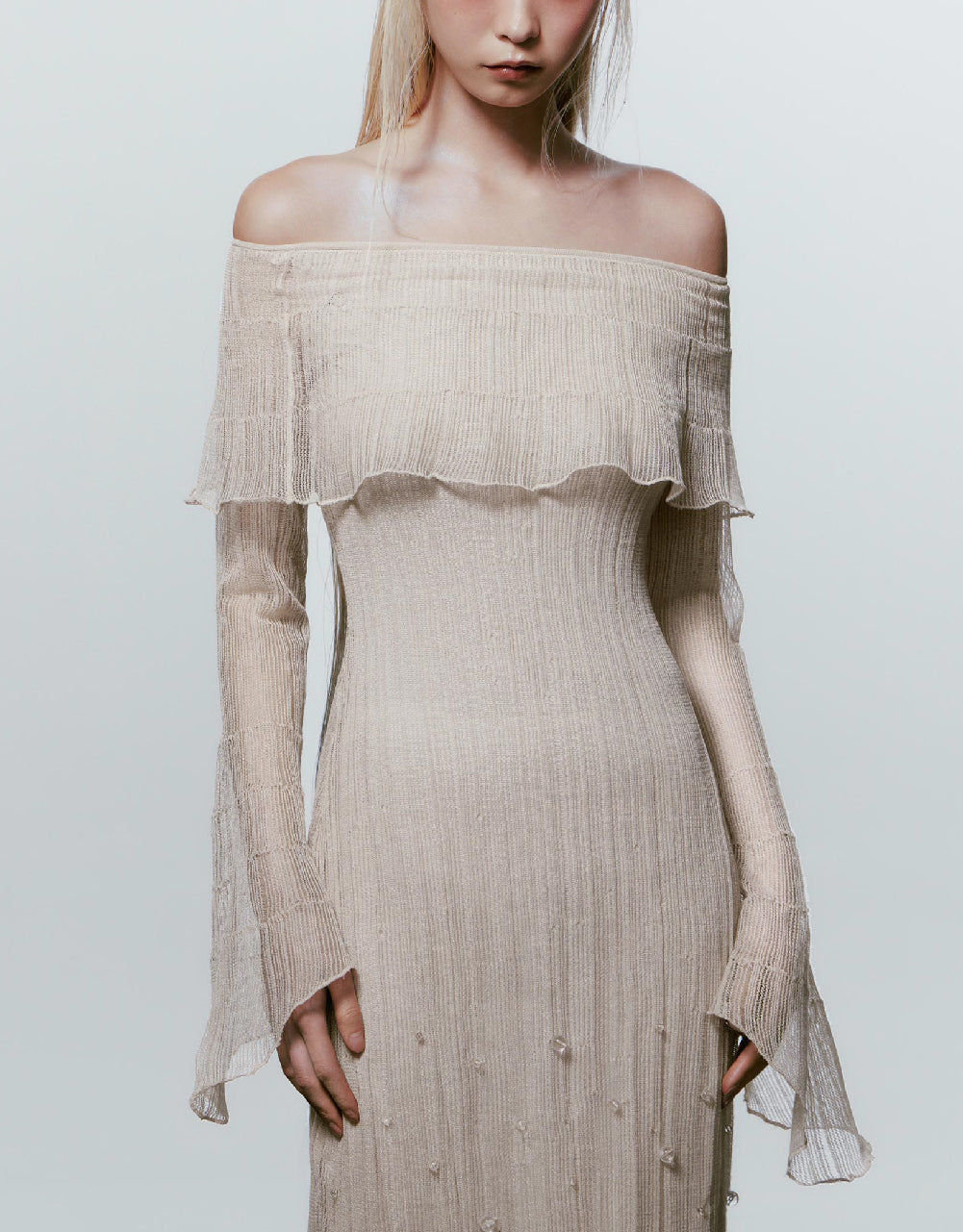 Off-Shoulder Knitted Dress