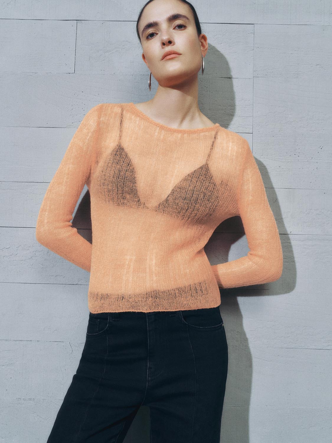 See-through Knitted T-Shirts