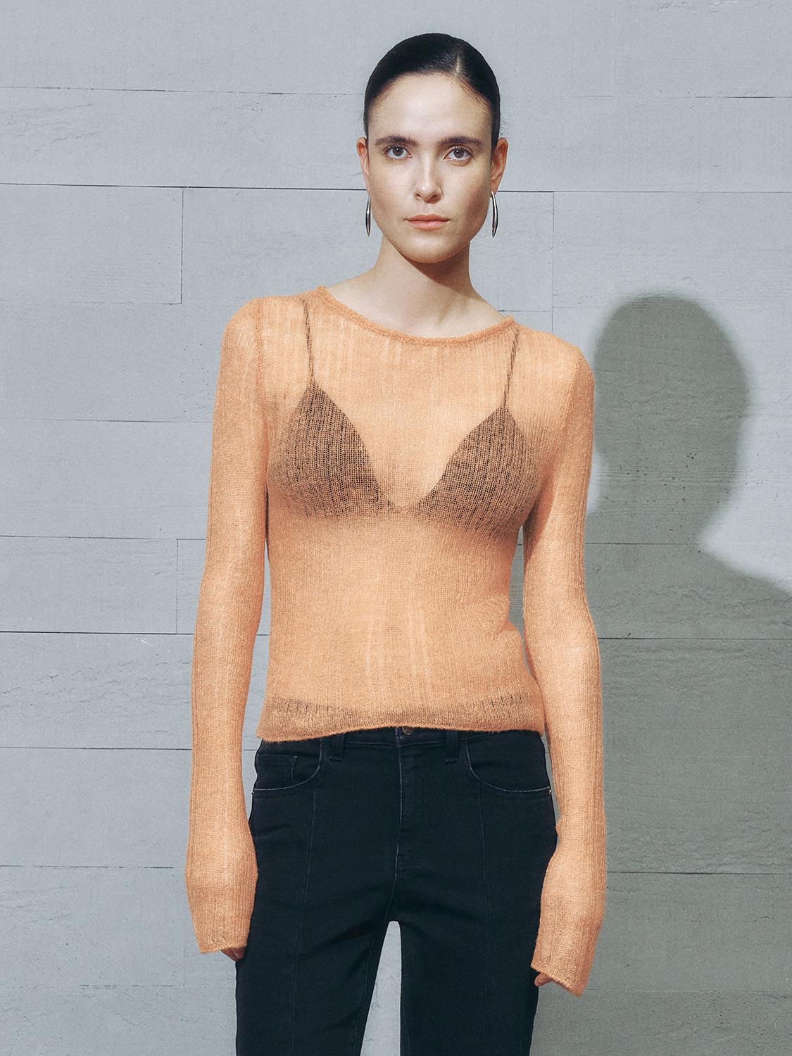 See-through Knitted T-Shirts