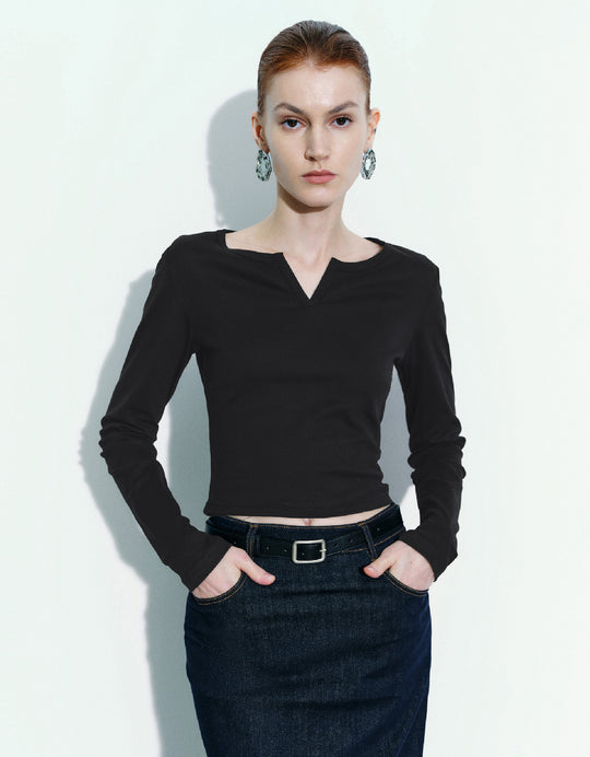 Crew Neck Skinny T-Shirt