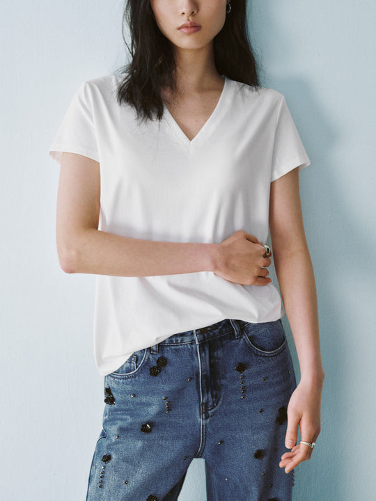 V-Neck Short Sleeve T-Shirts