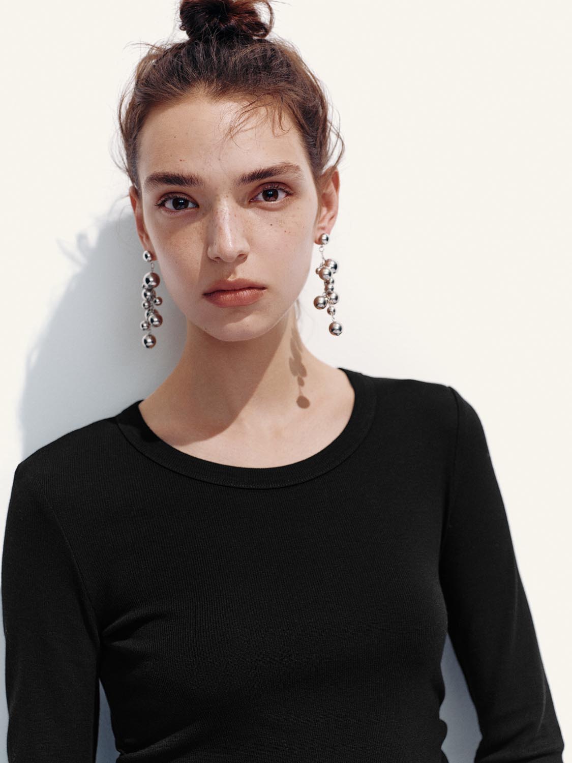 Ruched Long Sleeve T-Shirts