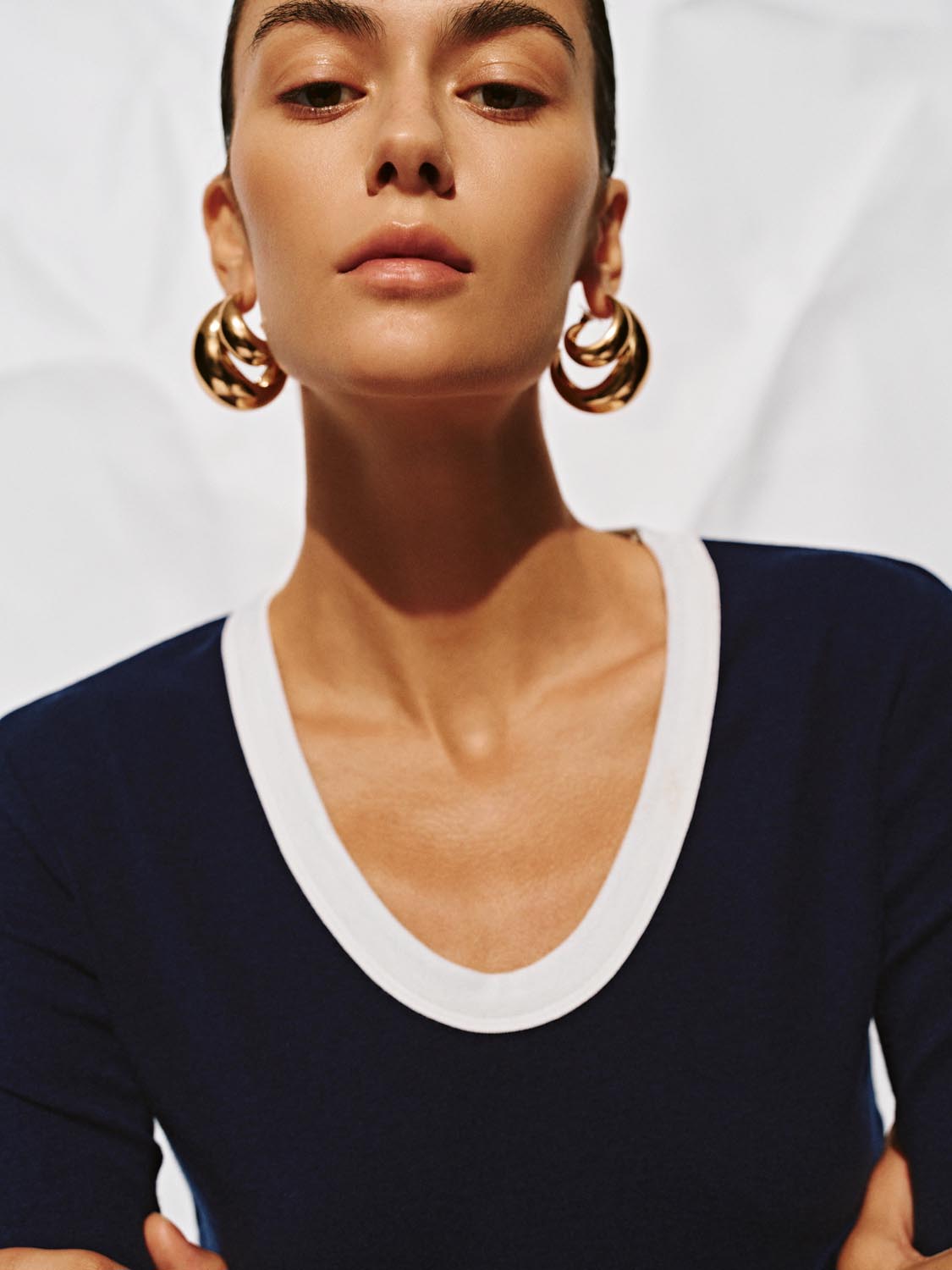 Scoop Neck Long Sleeve T-Shirts