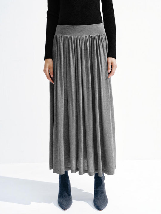 Crinkle A-Line Midi Skirts
