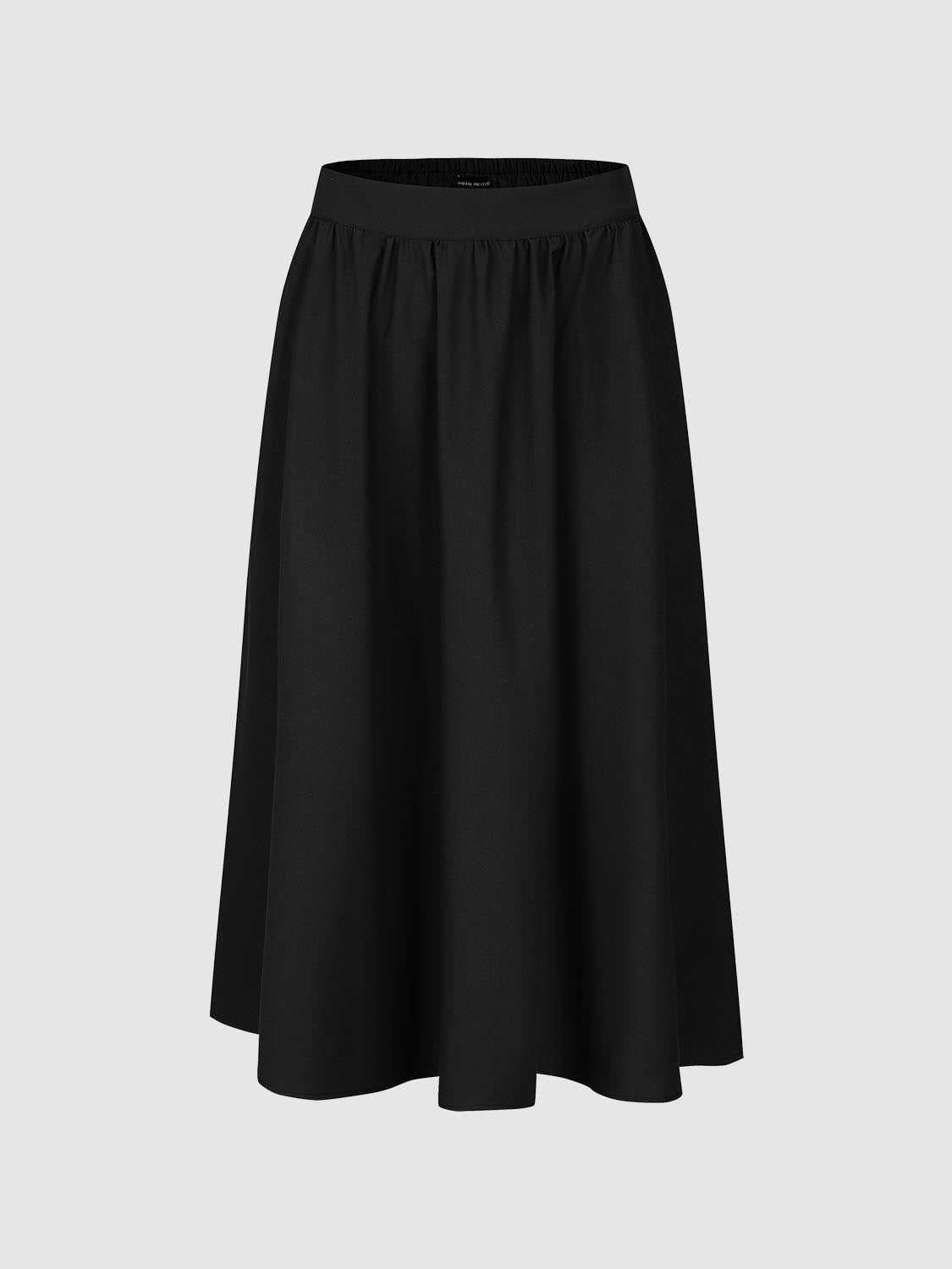 Crinkle Circle A-Line Midi Skirts
