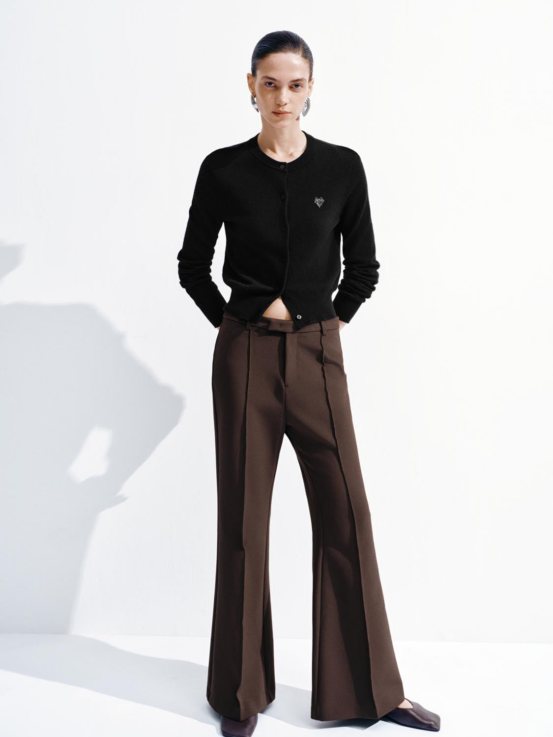 Crew Neck Knitted Cardigans