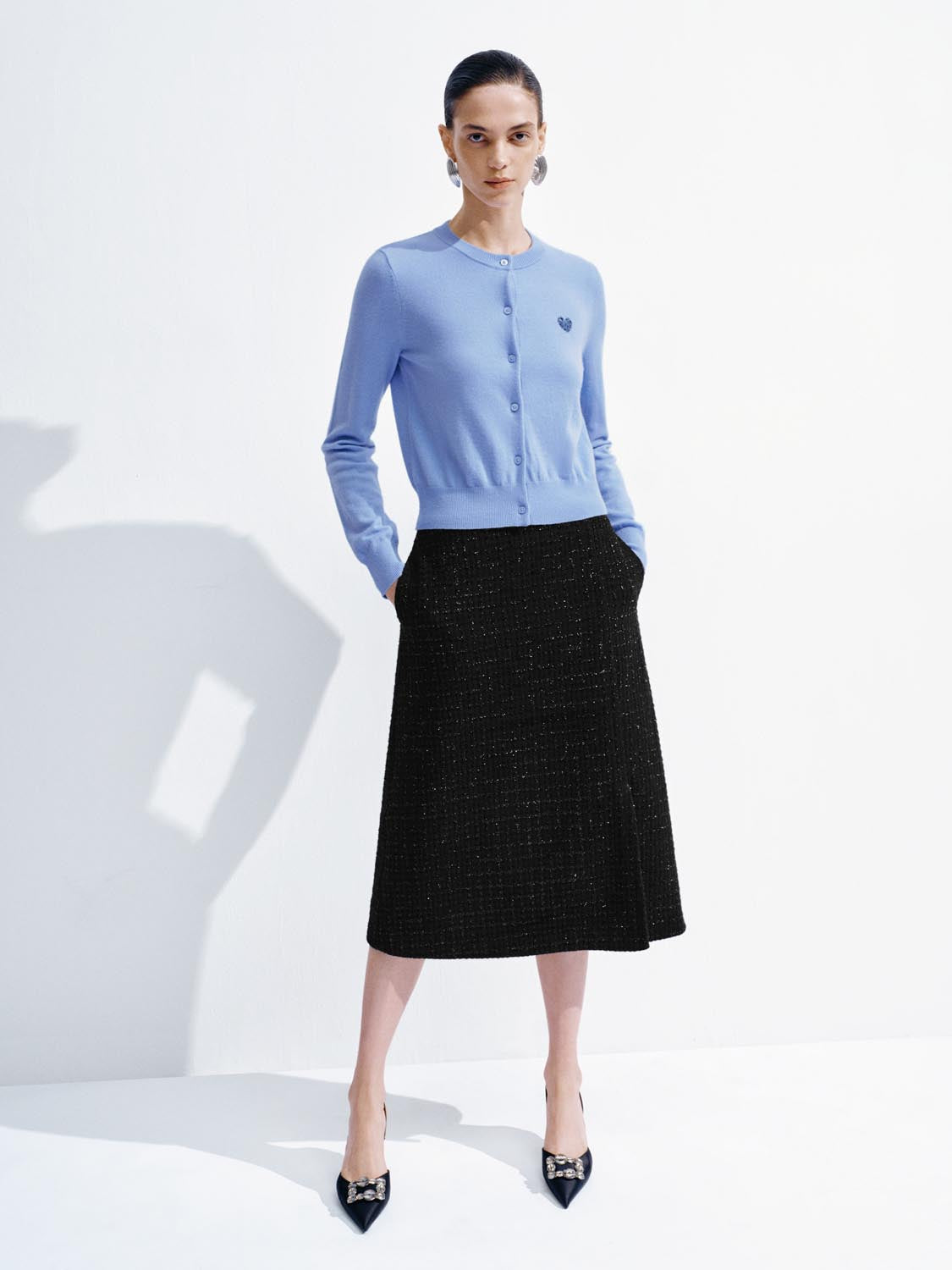 Crew Neck Knitted Cardigans