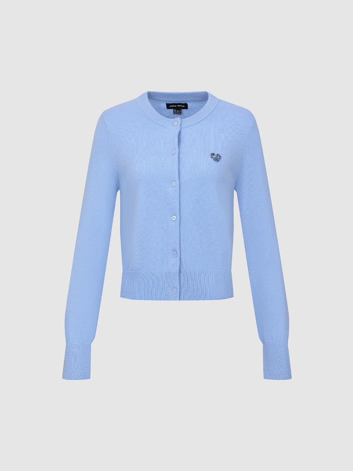 Crew Neck Knitted Cardigans