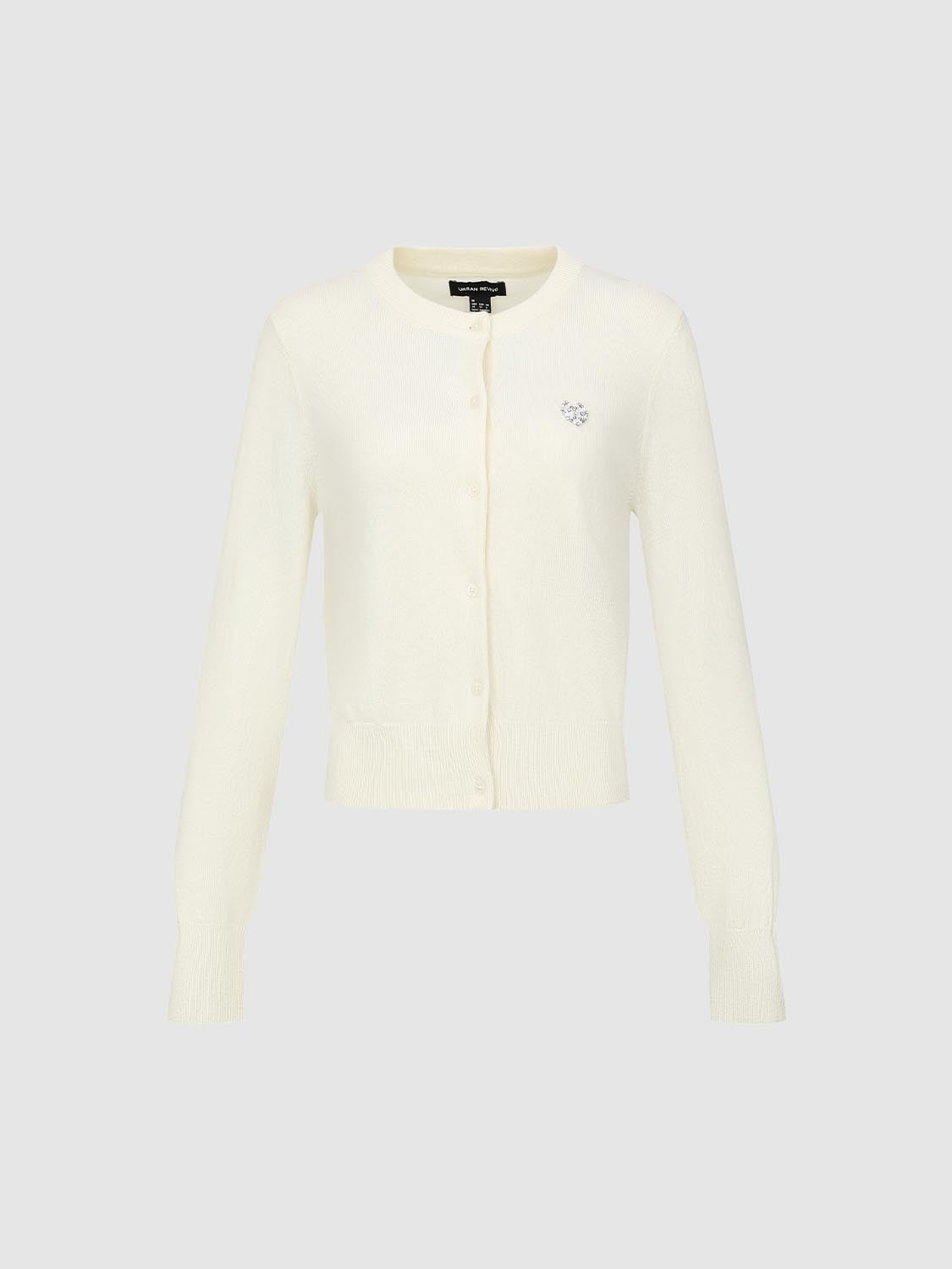 Crew Neck Knitted Cardigans