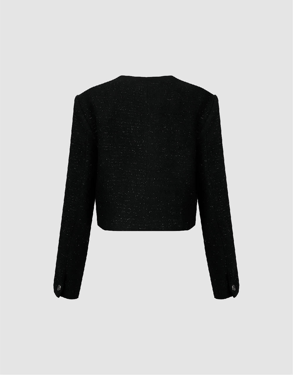 Crew Neck Tweed Jacket