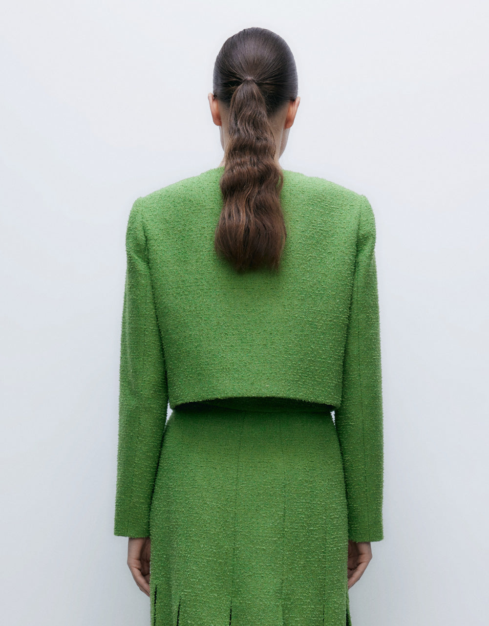 Tweed Jacket With Tailored Collar