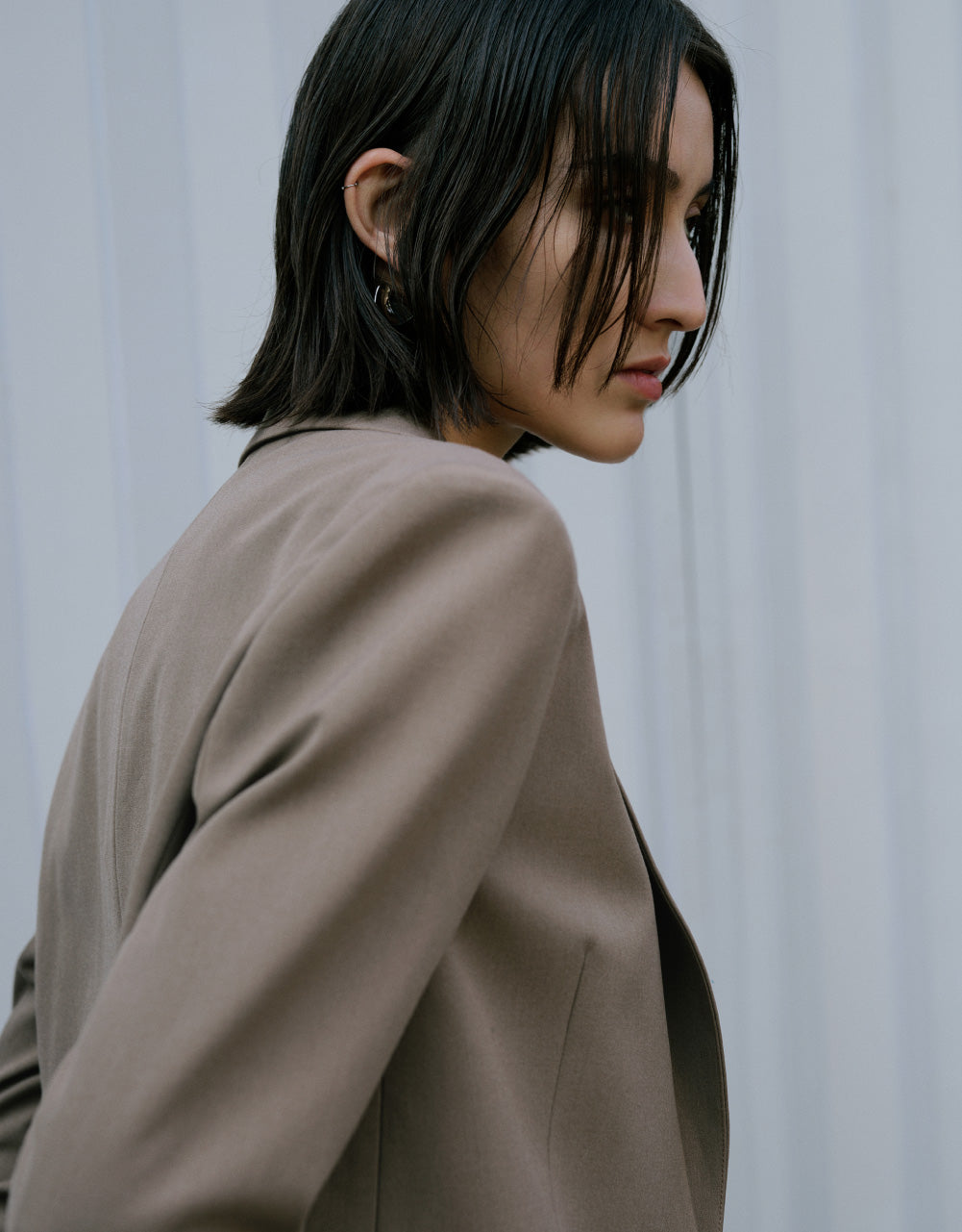 Tailored Blazer With Fake Pockets